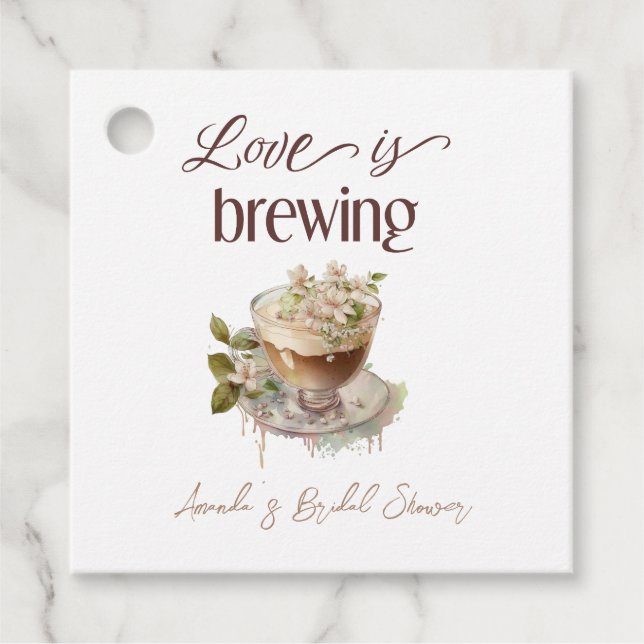 Étiquettes Cadeau Boho Love se prépare une Brunch Floral de Mariage (Devant)