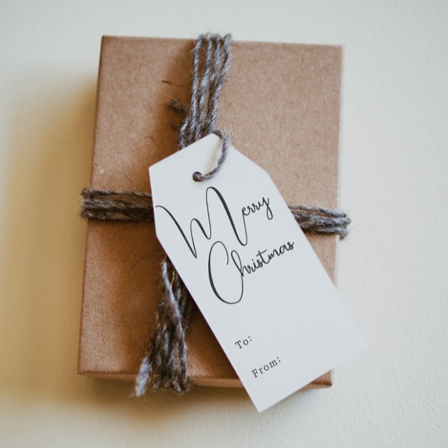 Étiquettes-cadeau Boho moderne Joyeux Noël à et de (Créateur téléchargé)