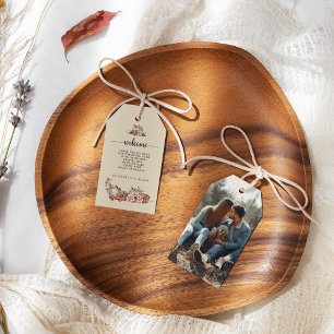 Étiquettes-cadeau Boho naturel Cottagecore Floral Mariage Bienvenue