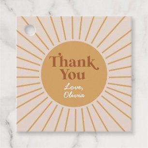 Étiquettes Cadeau Boho Our Little Sunshine Merci