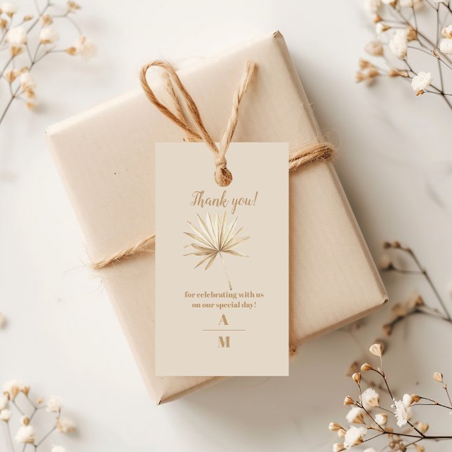 Étiquettes-cadeau Boho Pampass Mariage floral (Créateur téléchargé)
