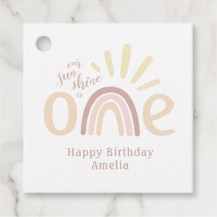 Étiquettes Cadeau Boho Rainbow et Sunshine 1er anniversaire