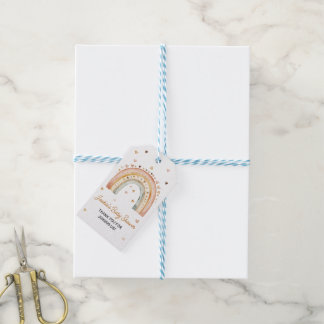 Étiquettes-cadeau Boho Rainbow Watercolor Baby shower