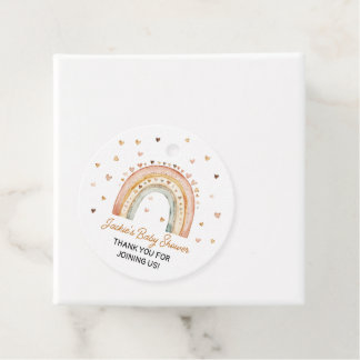 Étiquettes Cadeau Boho Rainbow Watercolor Baby shower