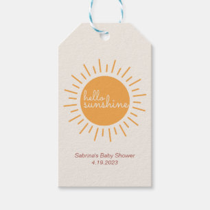 Étiquettes-cadeau Boho Sunshine Baby shower neutre pour les femmes