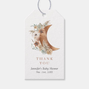 Étiquettes-cadeau Boho Terracotta Moon Baby shower Favoriser Tags