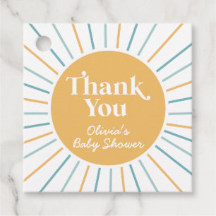 Étiquettes Cadeau Boho Voici le baby shower soleil Son
