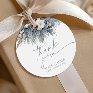 Étiquettes Cadeau Boho White Rose Floral Mariage Jardin