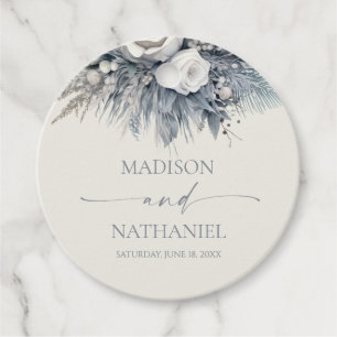 Étiquettes Cadeau Boho White Rose Floral Mariage Jardin