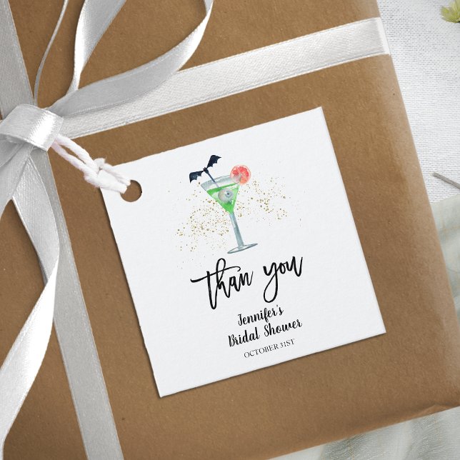 Étiquettes Cadeau Boire des Whitches Halloween Cocktail Fête des mar (Créateur téléchargé)