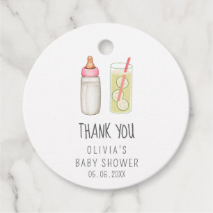 Étiquettes Cadeau Boire Et Voir, Bienvenue Bébé Fille, Fête Nouveau