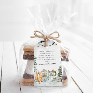 Étiquettes-cadeau Bois enchanté d'hiver Anniversaire