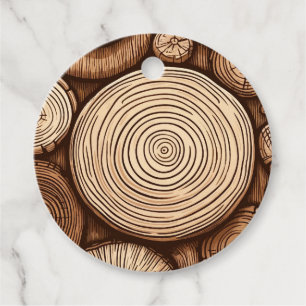 Étiquettes Cadeau Bois Ronds Troncs d'Arbres Bois Bois de Forêt