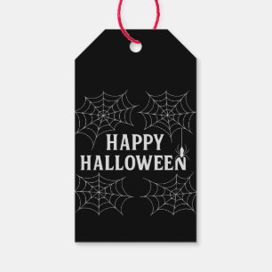 Étiquettes-cadeau Boissons éffrayantes Happy Halloween Spiderwebs Ha