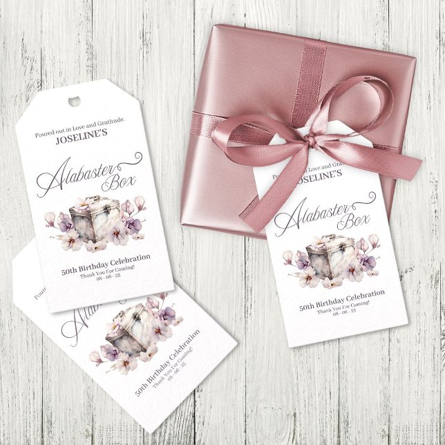 Étiquettes-cadeau Boîte à Albâtre Anniversaire (Créateur téléchargé)