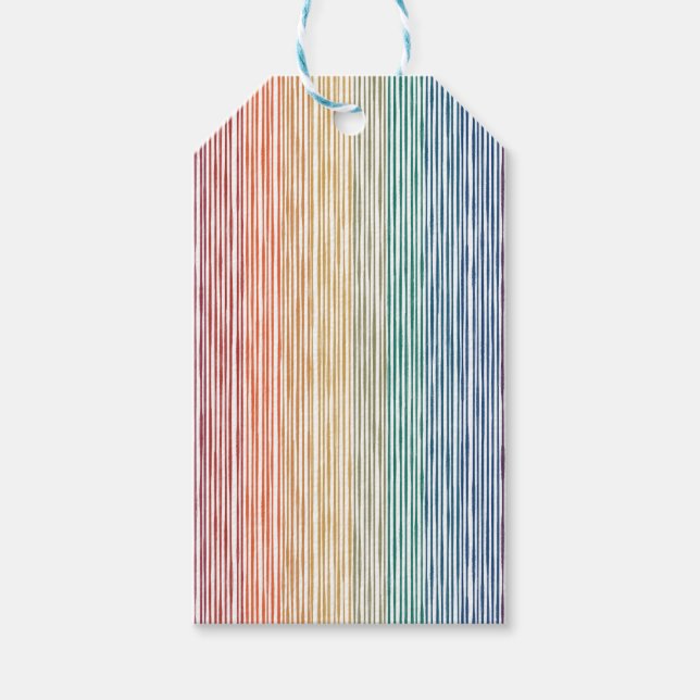 Étiquettes-cadeau Boîtes Cadeaux Aquarelle Arc-en-ciel (Devant)