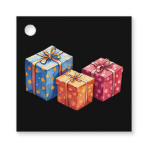 Boîtes de cadeaux à l'aquarelle illustration carré