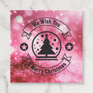 Étiquettes Cadeau Bokeh Nous vous souhaitons un Joyeux Noël