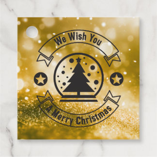 Étiquettes Cadeau Bokeh Nous vous souhaitons un Joyeux Noël