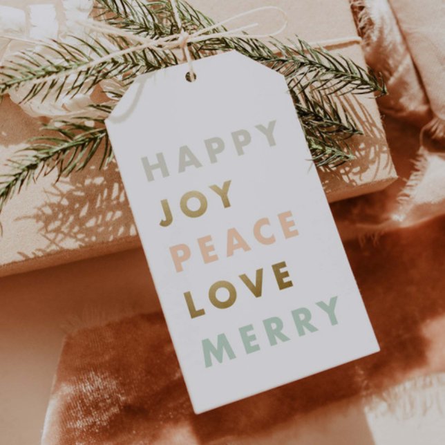 Étiquettes-cadeau Bold Type Vacances  (Simply Type Modern Holiday Christmas Gift Tags.)