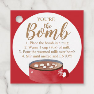 Étiquettes Cadeau Bombe au chocolat chaud Tags Vous êtes le cacao à