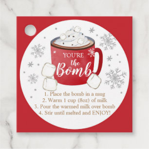 Étiquettes Cadeau Bombe au chocolat chaud Tags Vous êtes le cacao à 