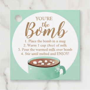 Étiquettes Cadeau Bombe au chocolat chaud Tags Vous êtes le cacao à
