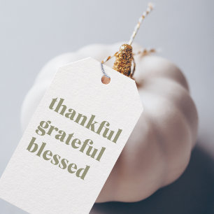 Étiquettes-cadeau Bon thanksgiving Remerciements bénis