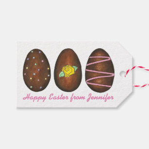 Étiquettes-cadeau Bonbons de Pâques Chocolat Oeufs de crème au beurr