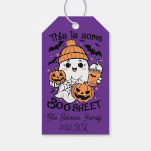 Étiquettes-cadeau Bonbons d'Halloween Fantôme Mignon Citrouille Drôl