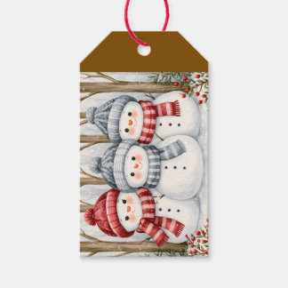 Étiquettes-cadeau Bonhommes de neige
