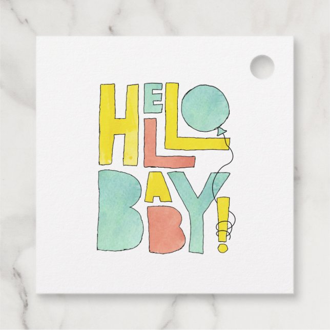 Étiquettes Cadeau Bonjour bébé Bienvenue à nouveau-né Naissance bébé (Dos)