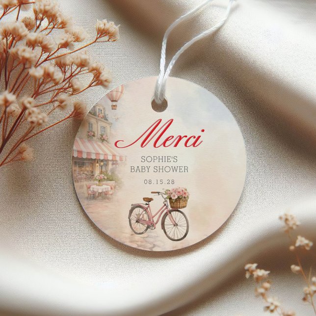 Étiquettes Cadeau Bonjour Bébé Paris Baby Shower  (Créateur téléchargé)