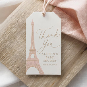 Étiquettes-cadeau Bonjour Bébé Paris Baby Shower Français