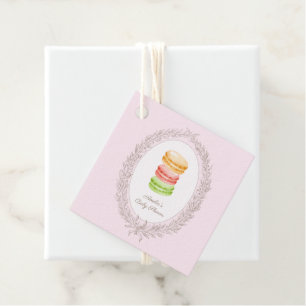 Étiquettes Cadeau Bonjour Bebe Pâtisserie Française Macarons