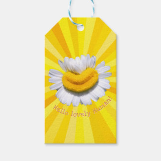 Étiquettes-cadeau "Bonjour bel Humain !" Sourire de Camomille Soleil