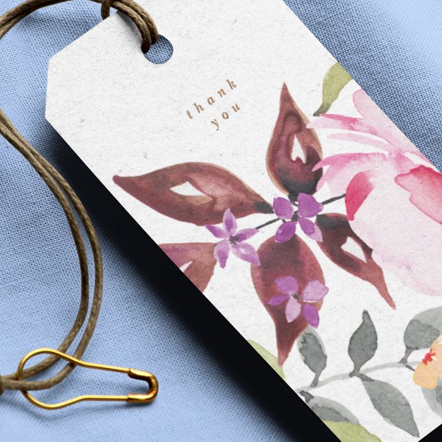 Étiquettes-cadeau Bonne aquarelle Florales mariage Faveur (Créateur téléchargé)