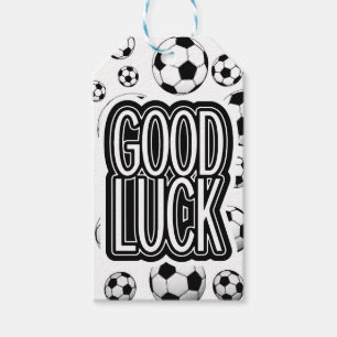 Étiquettes-cadeau Bonne chance - le football