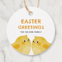 Bonne Pâques avec deux petits poulets