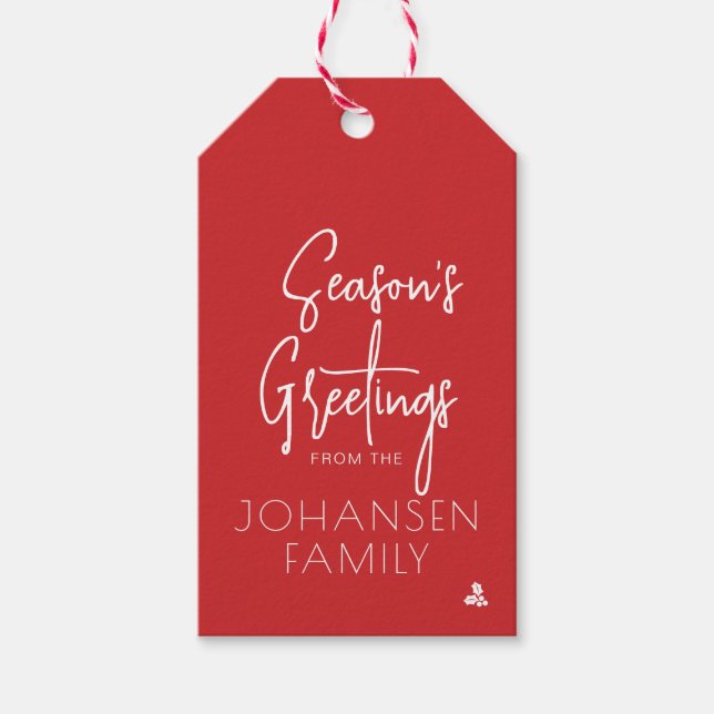 Étiquettes-cadeau Bonnes Fêtes Noël Fête (Devant)