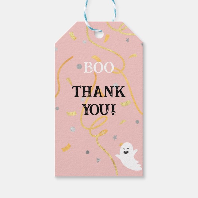 Étiquettes-cadeau Boo Anniversaire Merci Fête Favoriser les étiquett (Devant)