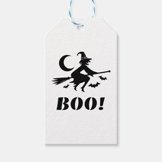 Étiquettes-cadeau boo Halloween (Devant)