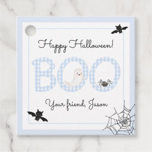 Étiquettes Cadeau BOO Happy Halloween Blue Boy Éffrayant