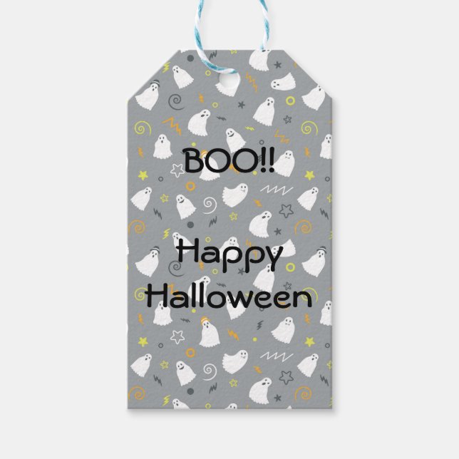 Étiquettes-cadeau Boo ! Happy Halloween tag (Devant)