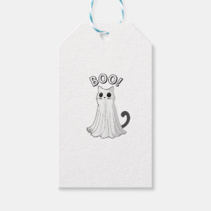 Étiquettes-cadeau Boo Kitty Cute Fantôme Chat Halloween Éffrayant Ki