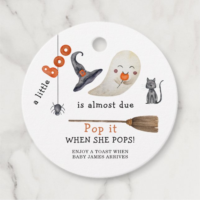 Étiquettes Cadeau Boo - Pop it When it pops (Devant)