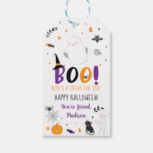 Étiquettes-cadeau Boo Voici un régal pour vous Halloween