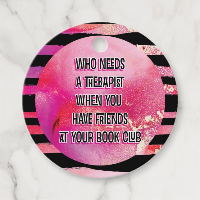 Étiquettes Cadeau Book Club Name Funny Book Quote (Devant)