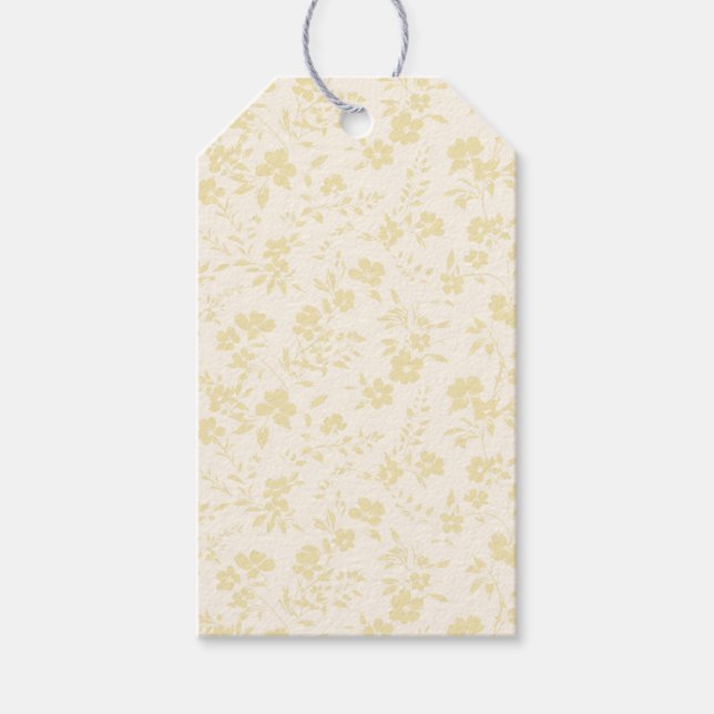 Étiquettes-cadeau Botanical Garden Buttercream - Neutral (Devant)
