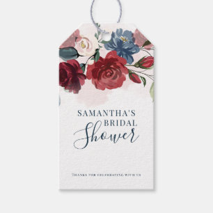 Étiquettes-cadeau Botanique aquarelle florale pour la douche de mari